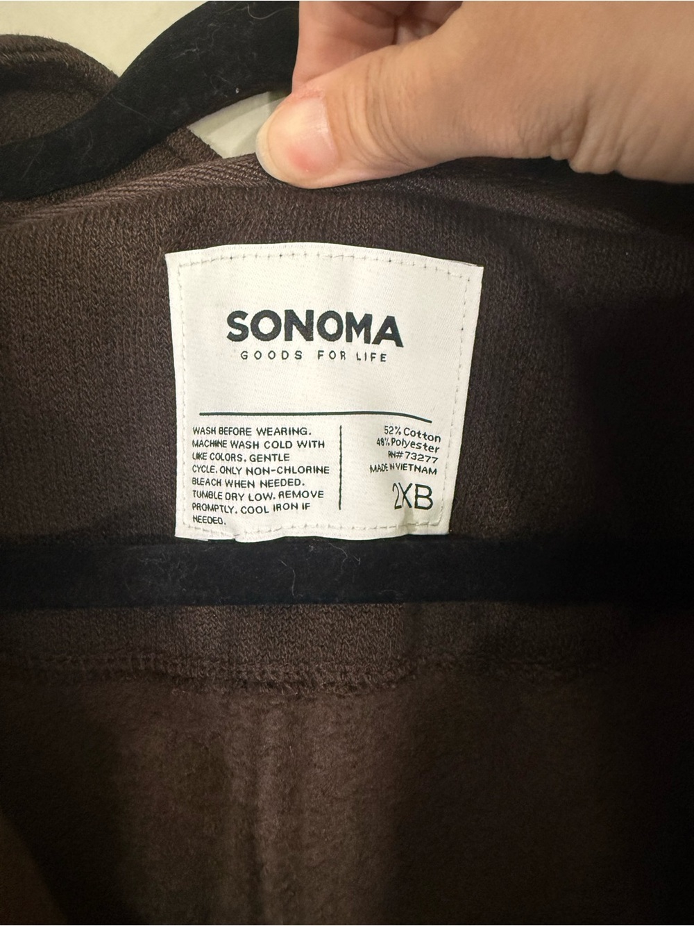 Sonoma Men's Chocolate Brown Half-Zip Pullover Sweater - Picture 4 of 4